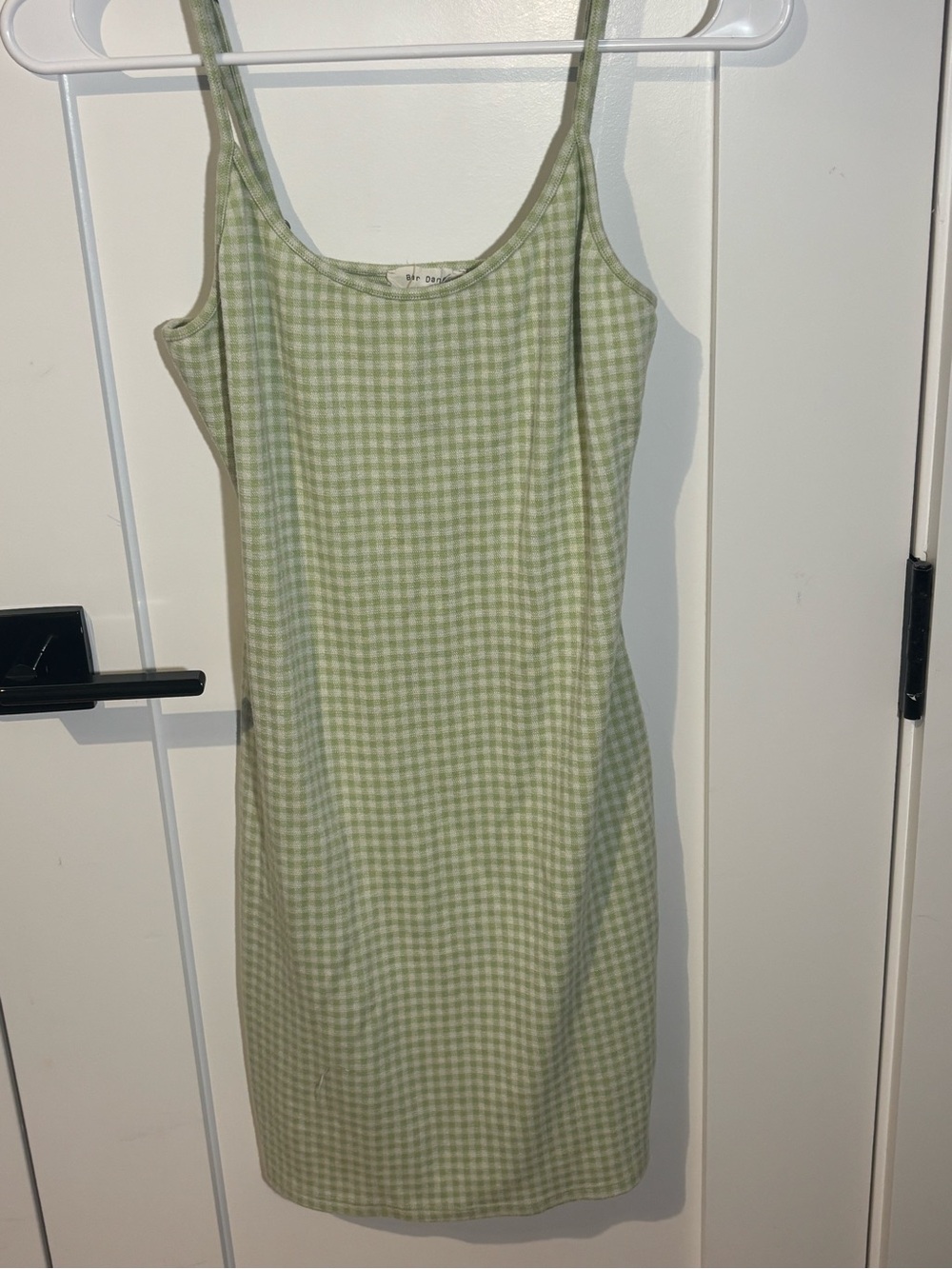 Light Green Gingham Slip Dress - Bear Dance